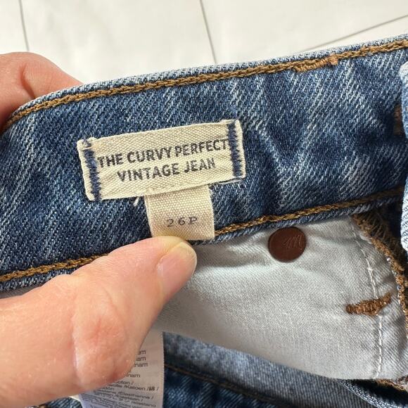 Madewell Jeans Womens 26 Petite Blue Curvy Perfect Vintage Decatur Wash Stretch - Picture 5 of 13